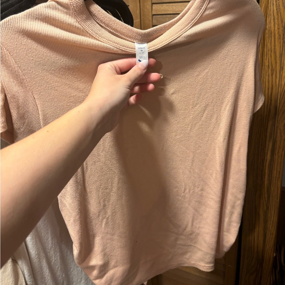 cream color short sleeve top size xl